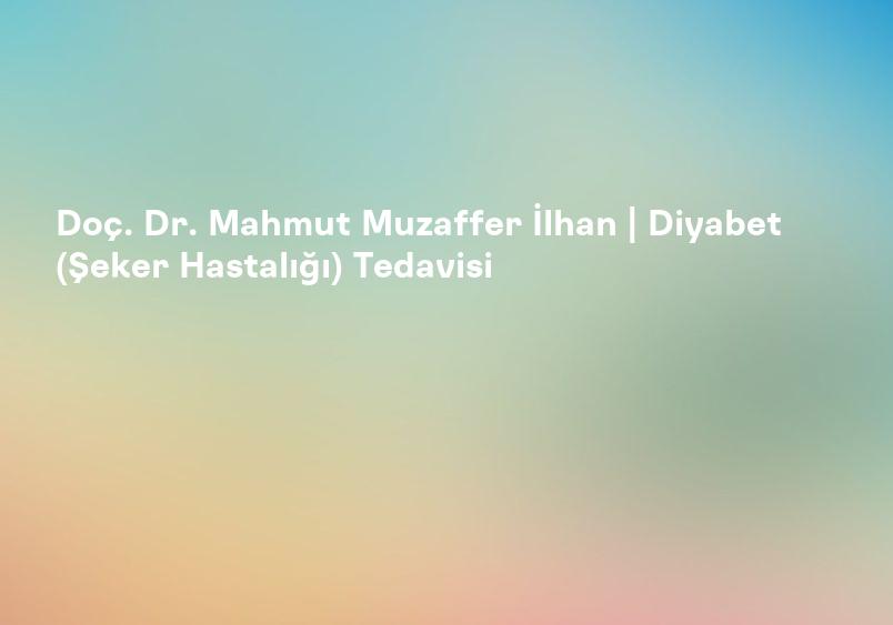 Doç. Dr. Mahmut Muzaffer İlhan | Diyabet (Şeker Hastalığı) Tedavisi